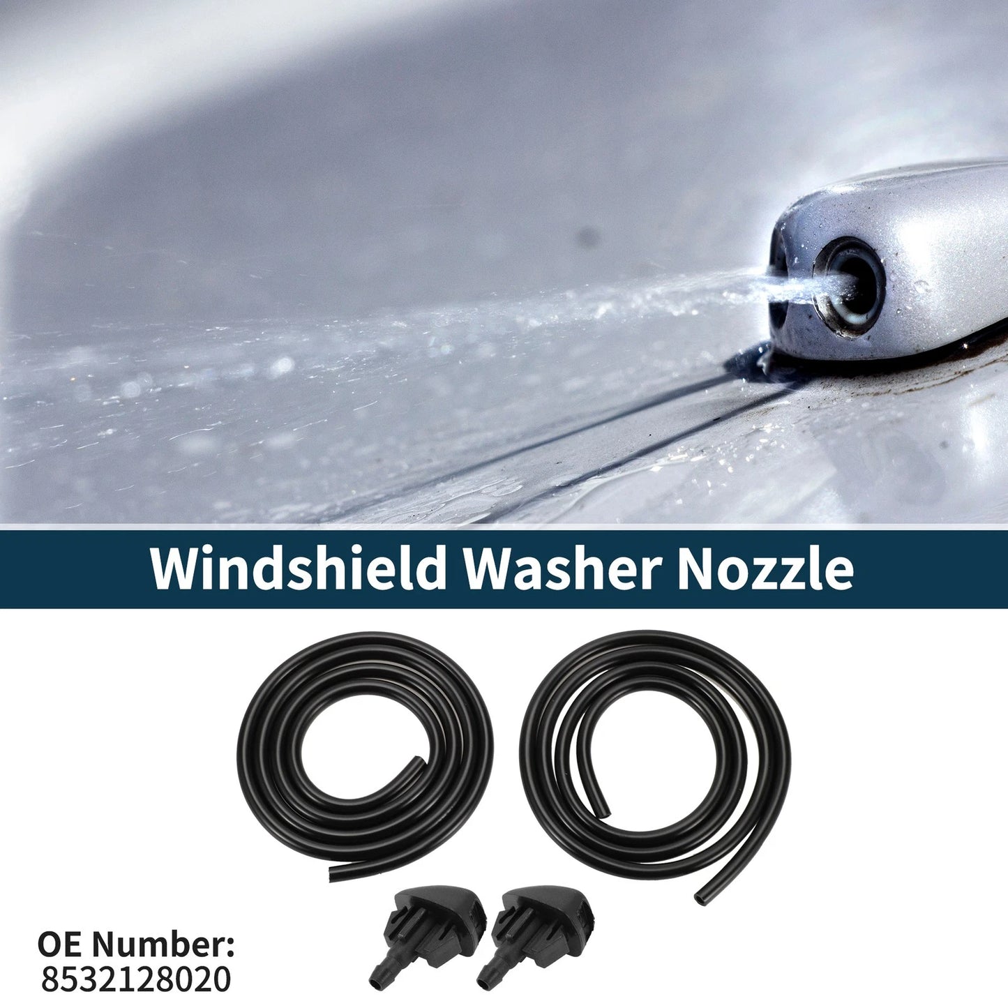 Windshield Washer Nozzle & Fluid Hose for Toyota (2010-2023)