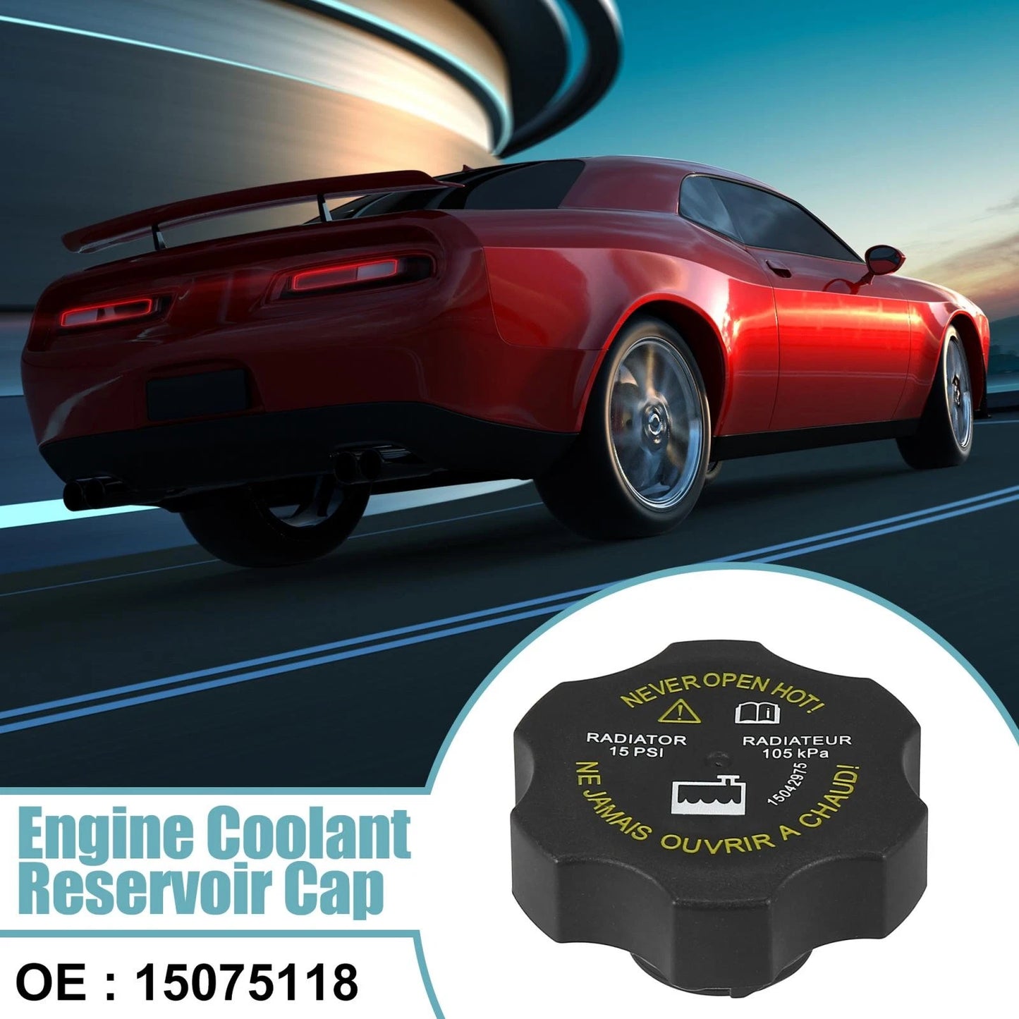 Car Radiator Coolant Recovery Cap for GMC Sierra 3500