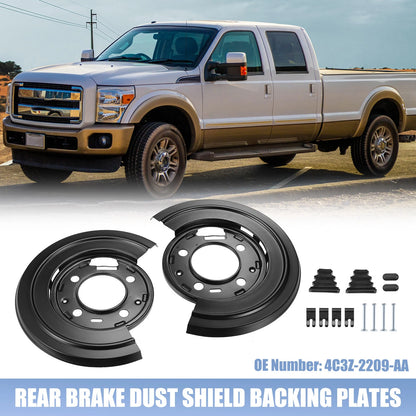 Rear Brake Dust Shield Backing Plates for Ford F250 Super Duty (1999-2010)