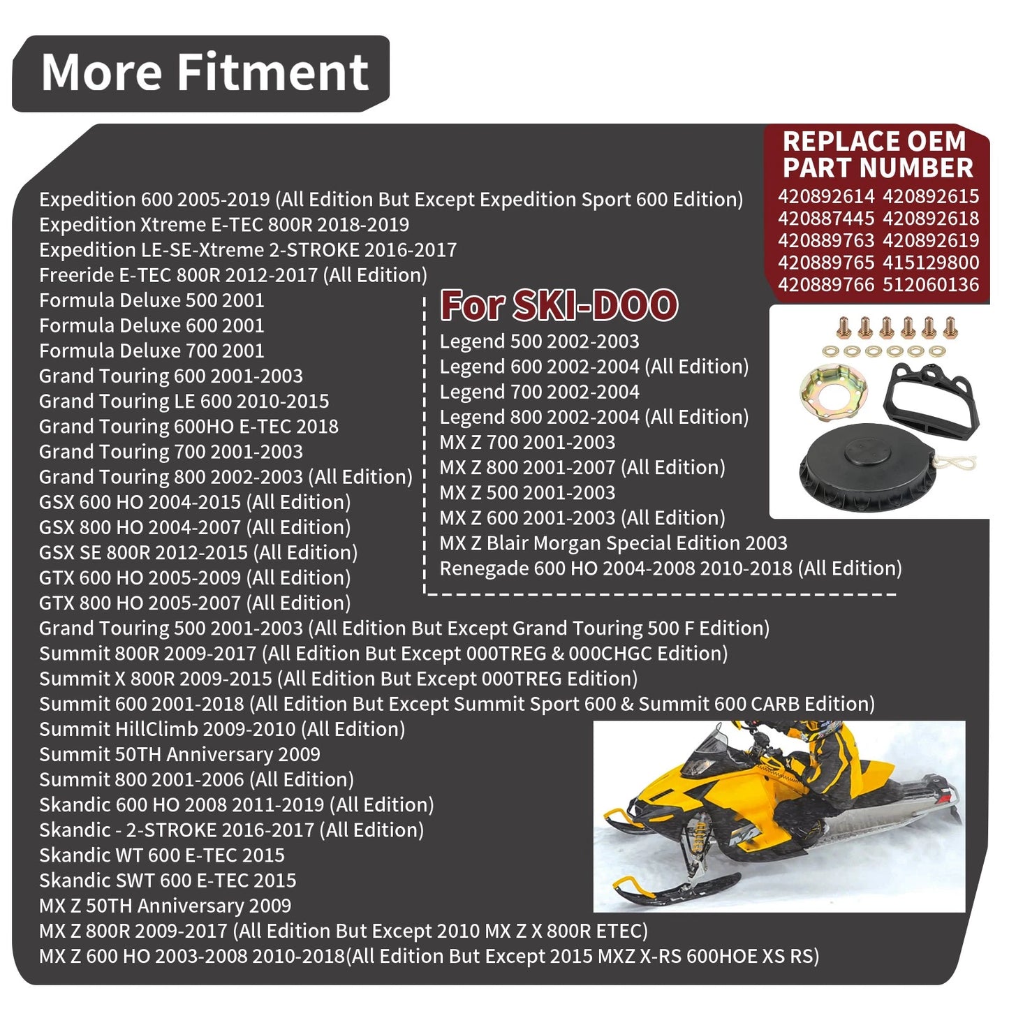 High Performance Recoil Starter for Ski-Doo Legend 500/600/700/800