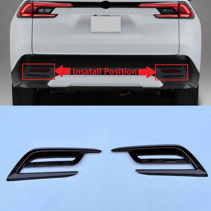 Rear Bumper Fog Light Cover Trim Black for Toyota Grand Highlander (2024-2025)