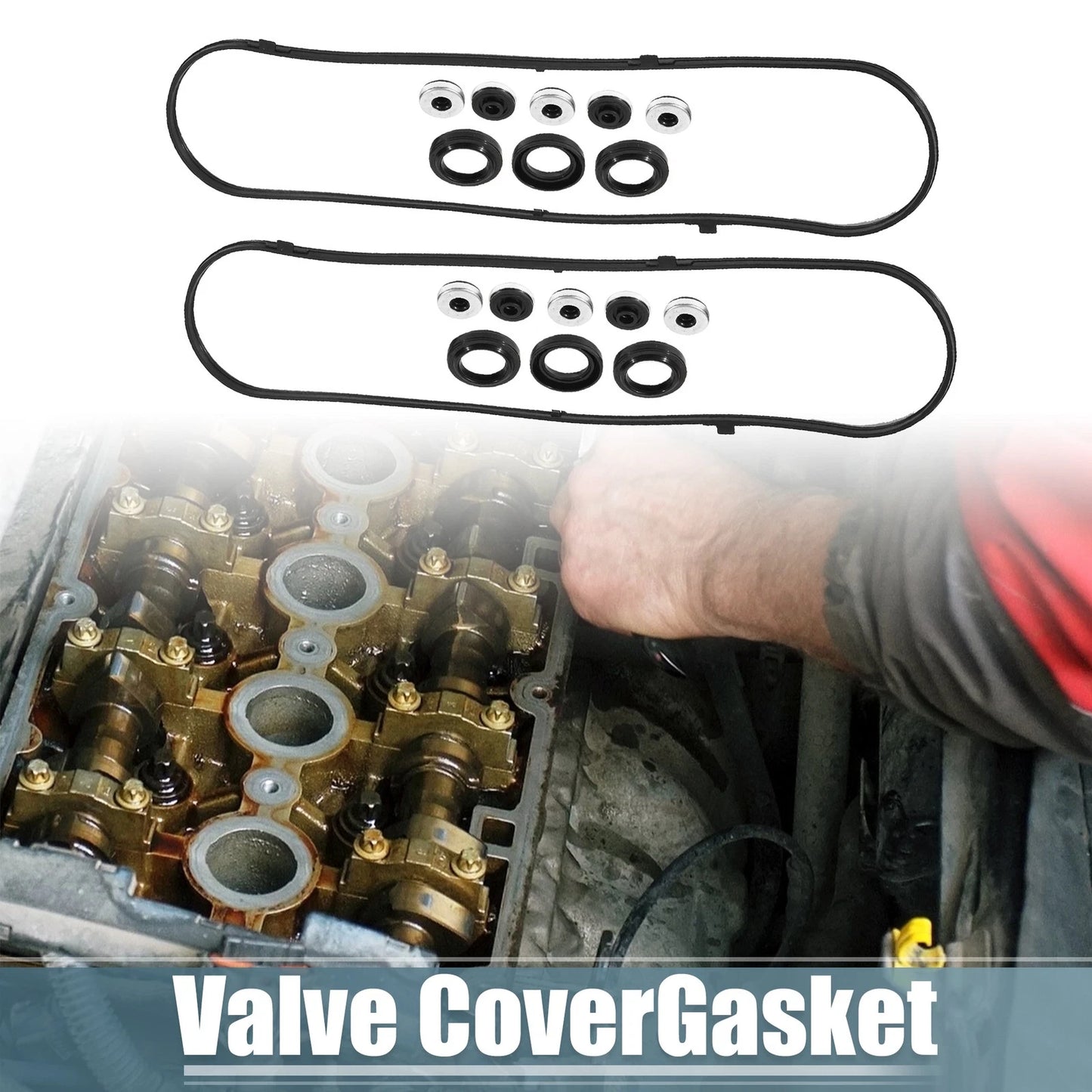 Valve Cover Gaskets for Honda Odyssey (2005-2009) Rubber Black