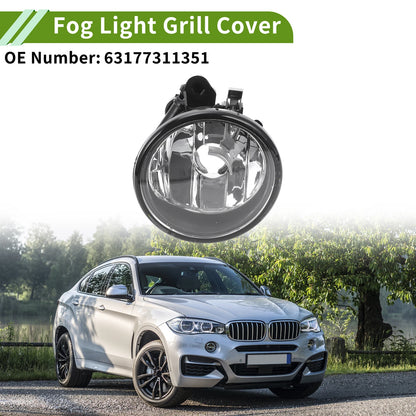 Left Fog Light Grill for BMW X6 2013-2015 (1 x Clear, Black)
