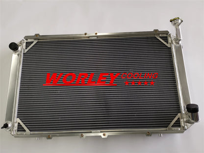 Aluminum Radiator for Nissan Patrol Y60 4.2L Petrol (1997-1999) + Fans