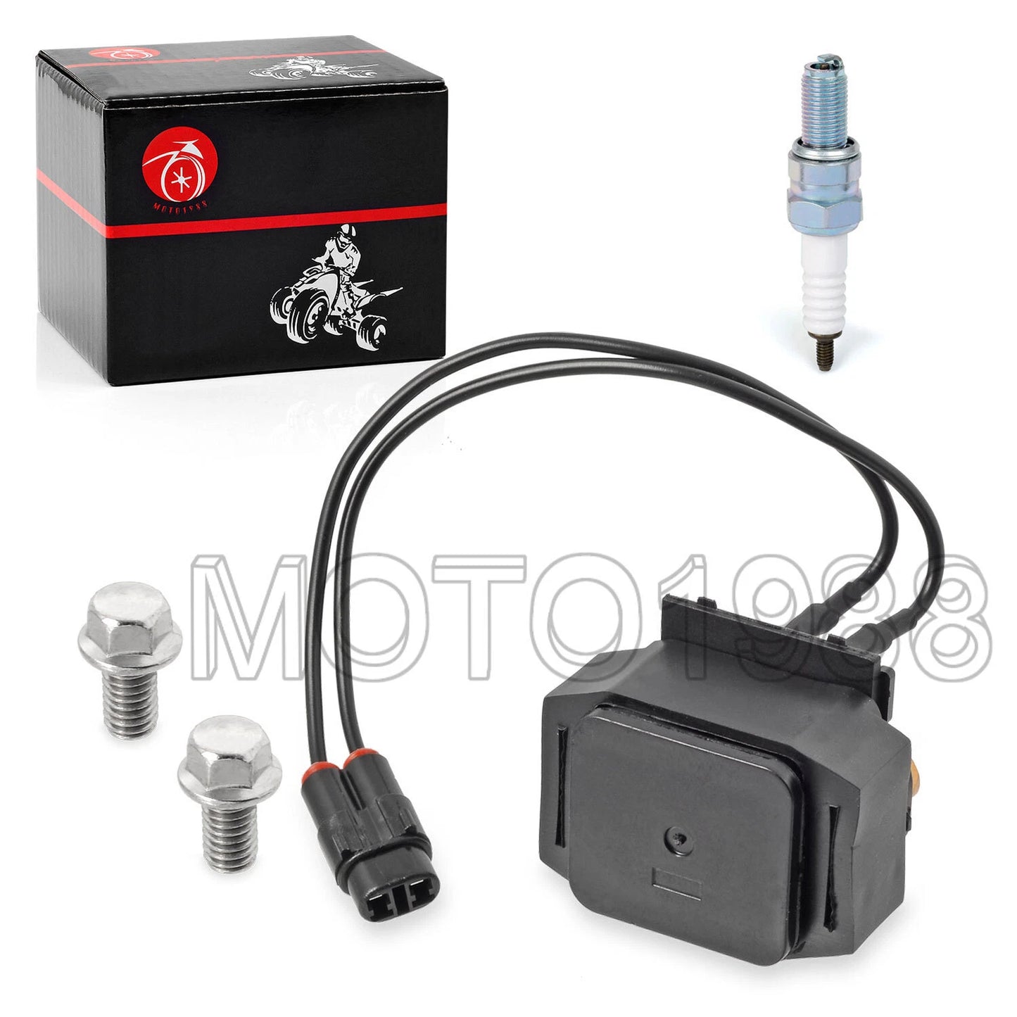 Starter Relay Solenoid & Spark Plug for Yamaha Grizzly 600 YFM600FH (2000-2001)