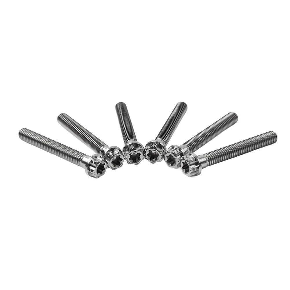 6pcs M8x50mm Titanium Torx Head Flange Screws for Motorcycle Bike