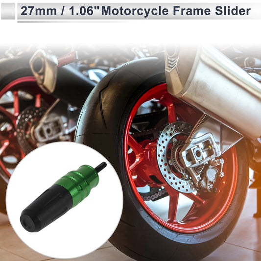 16mm Aluminum Alloy Motorcycle Slider Frame Bolt Nut 1 Set Green