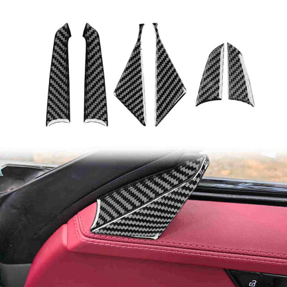 Soft Carbon Fiber Interior A Pillar Panel Trim for Porsche 911 992 2019-2023