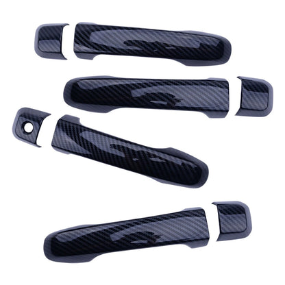 8 x Carbon Fiber Style Exterior Door Handle Covers for Toyota 4Runner (2010-2019)