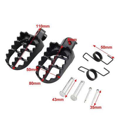 Black Front Footrest Pegs for Suzuki V-Strom 650 DL650 (2004-2012)