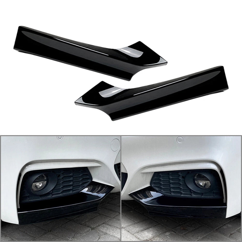 2 x Front Bumper Side Air Vent Splitter Lip for BMW 2 Series F22/F23 (2014-2022)