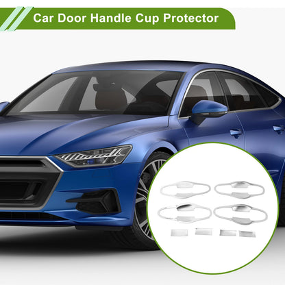 8 x Chrome Door Handle Cup Protectors for Toyota RAV4 (2013-2018)