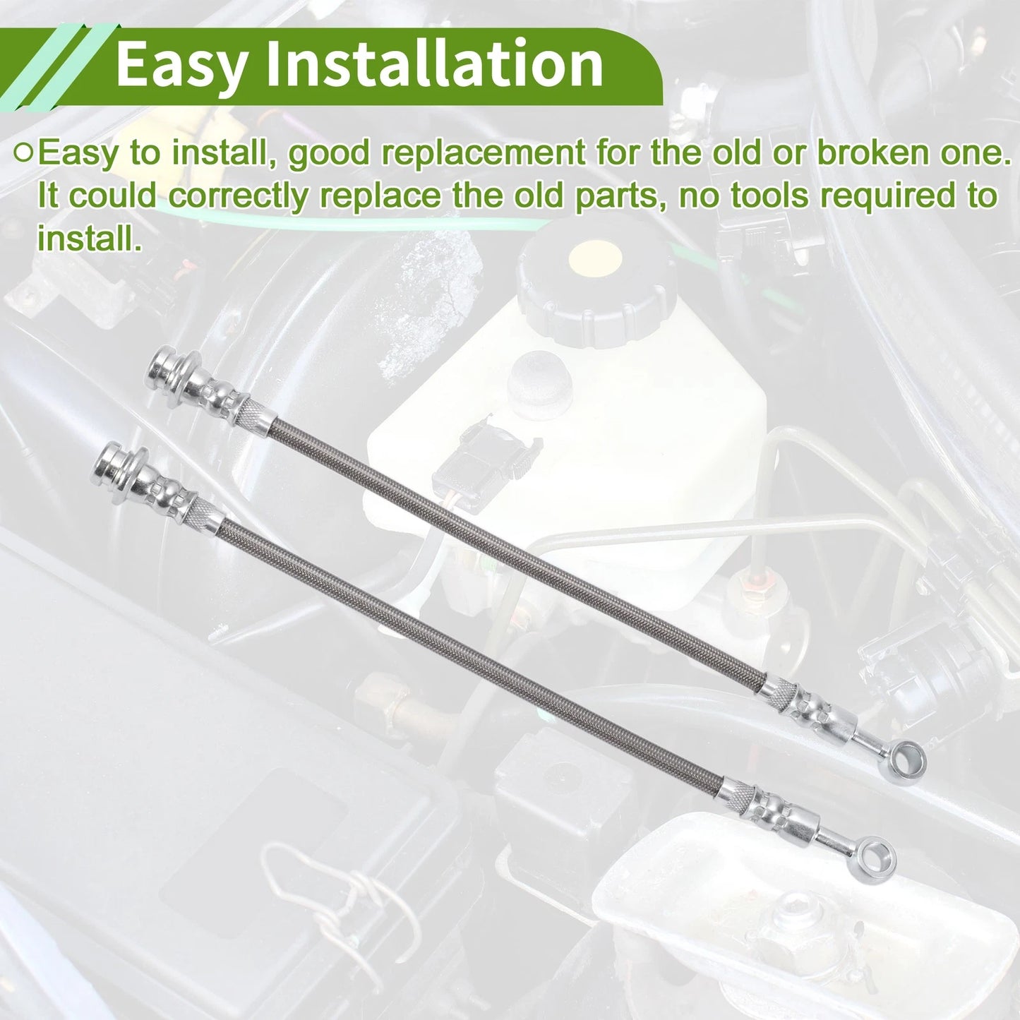2 x Rear Extended Brake Line Hose Kit for Nissan Patrol GQ Y60 (1988-1997)