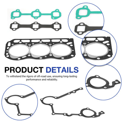 Engine Top End Gasket Rebuild Kit for Kawasaki Mule 2510/3010/4010 Diesel