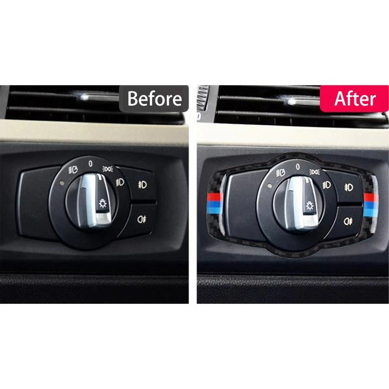 Carbon Fiber Headlight Switch Panel Trim for BMW 3 Series E93 (2005-2012)
