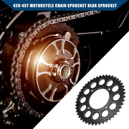 Pitch 45 Tooth 76mm Motorcycle Chain Sprocket Rear for Dirt Bike