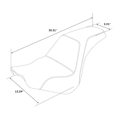 Driver & Passenger Seats for Harley Softail Standard Street Bob (2018-2025)