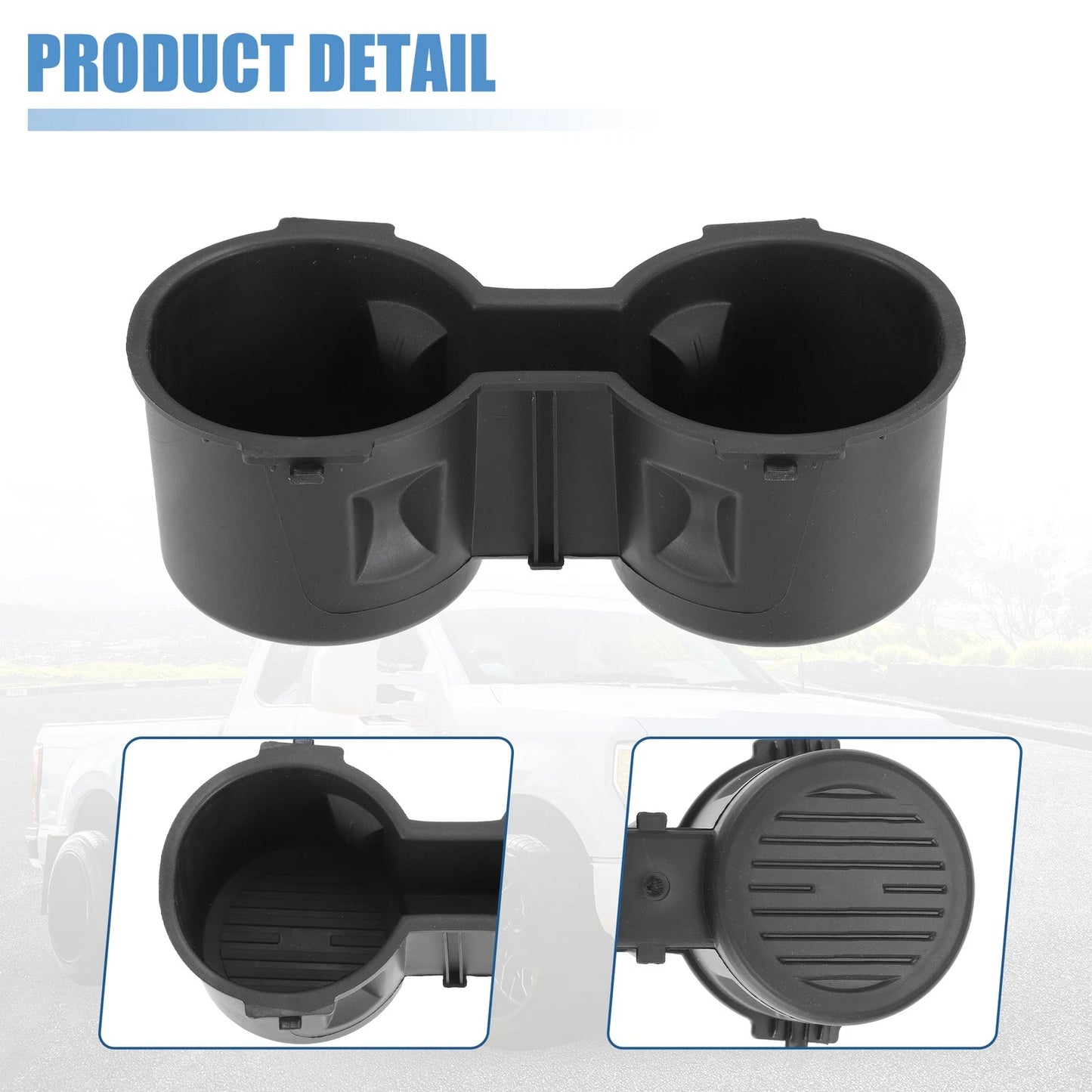 Center Console Cup Holder Insert for Ford F-150 F-250 F-350 (2015-2023)
