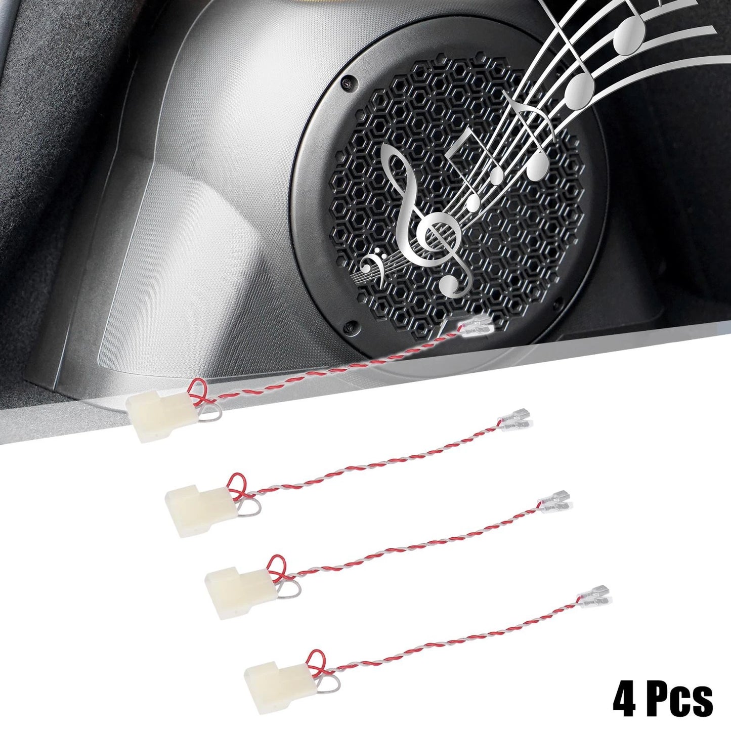 4pcs / Car Speaker Wire Harness Adapter / for Toyota Subaru