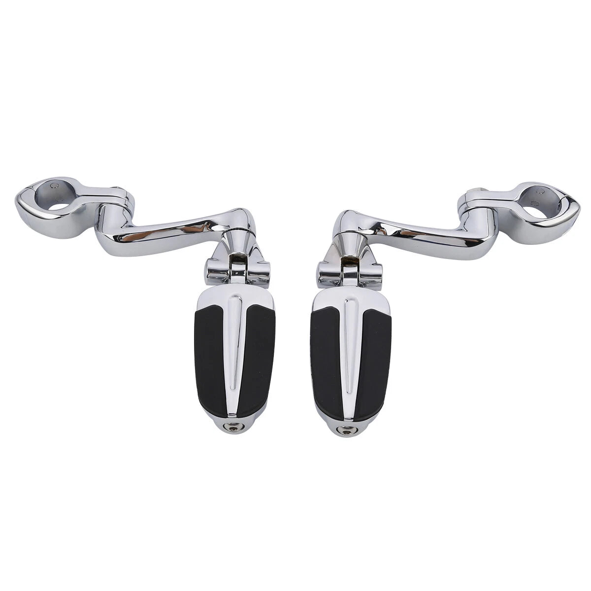 Chrome 1.25" Highway Bar Footpegs for Harley Softail Sportster