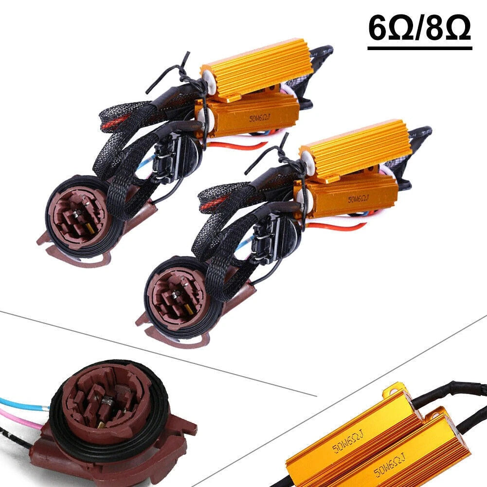 3157 LED Turn Signal Load Resistor Adapter for Front Lights - Compatible with Many Models