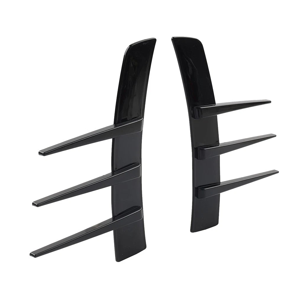 Black Front Rear Side Fender Vents Air Vent Trim for Universal Cars