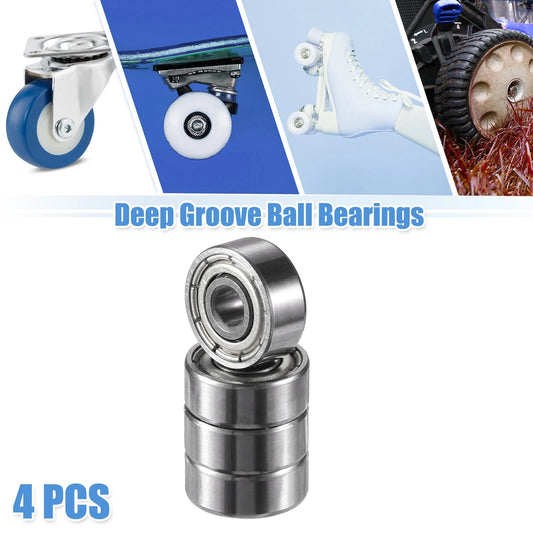 4 x 3x10x4mm Double Shield Deep Groove Car Ball Bearings for Cars