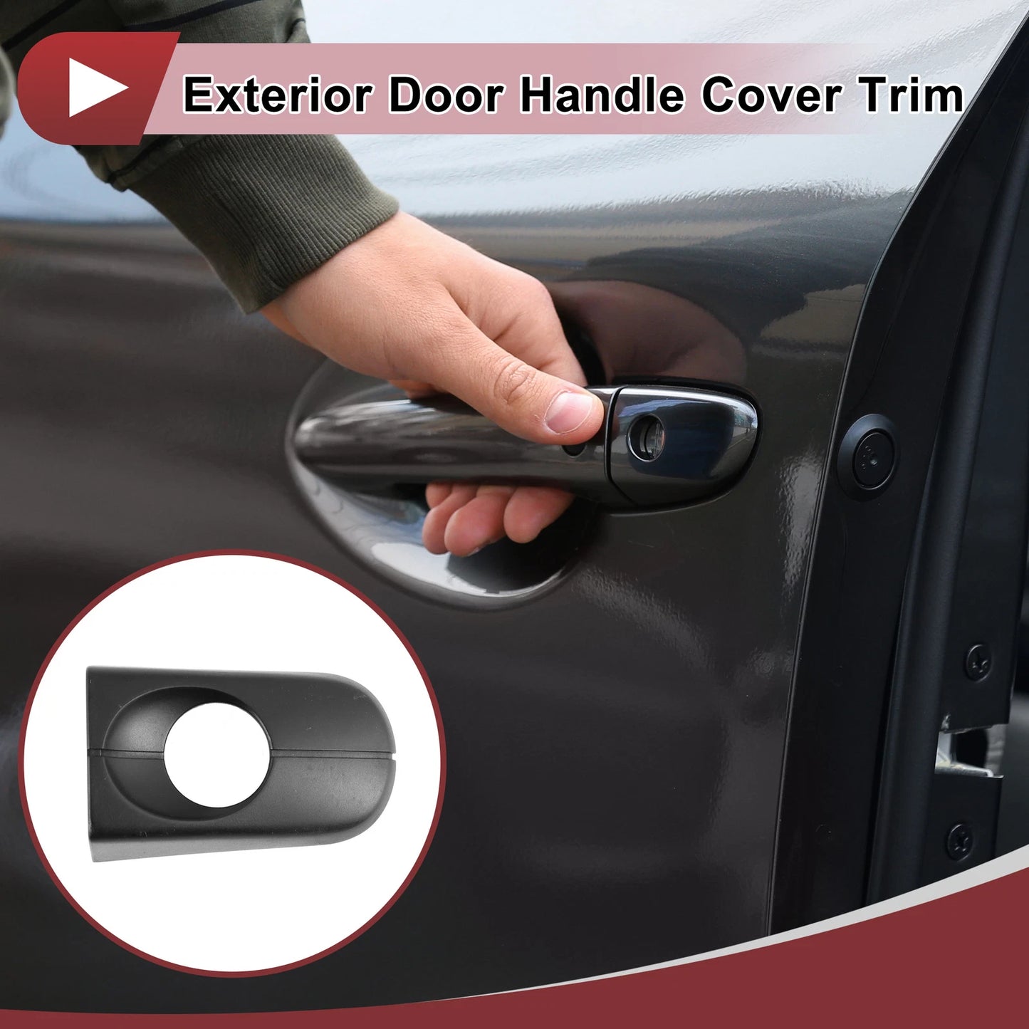 Exterior Door Handle Cover Trim for Ford MK2 (2012-2017) Black