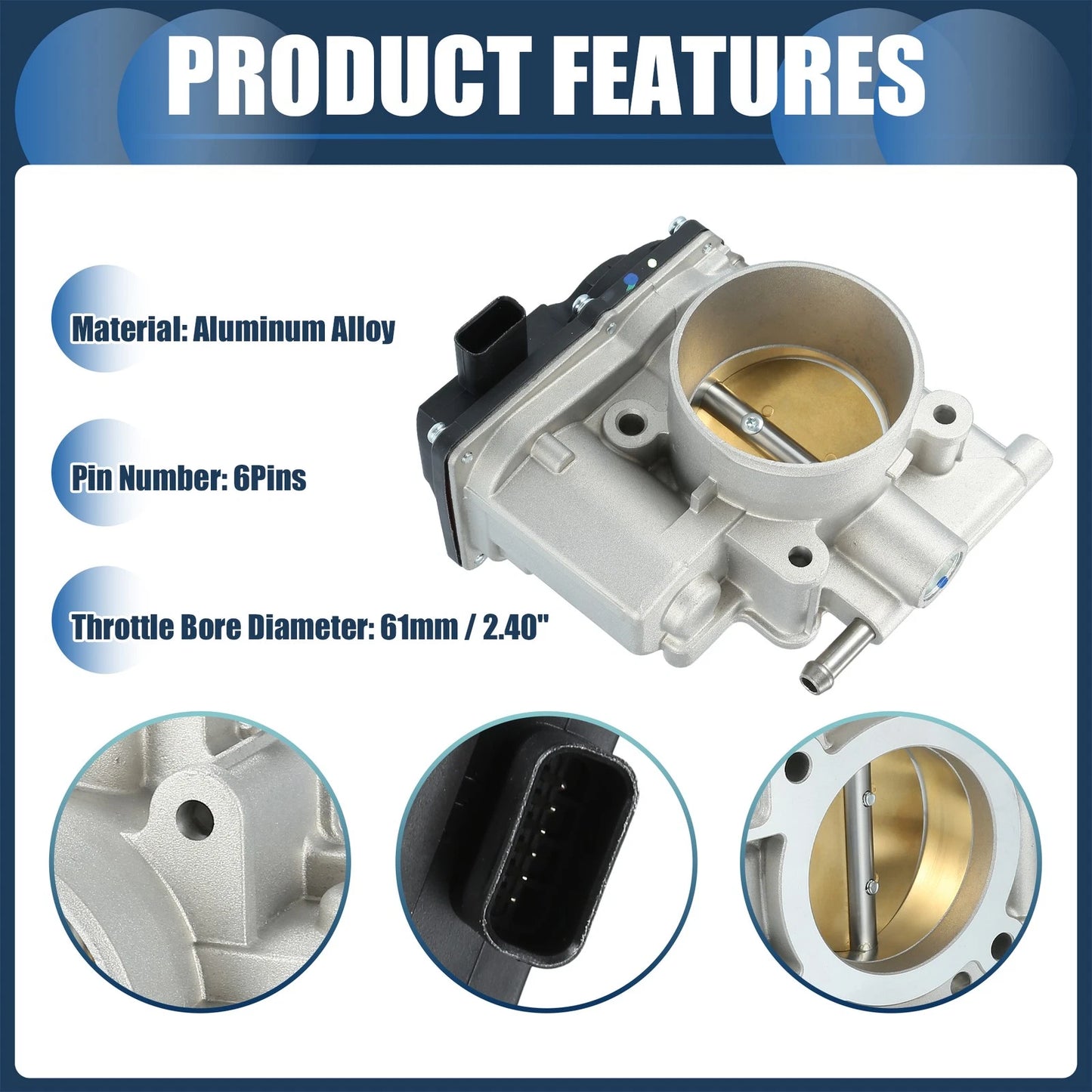 Throttle Body Assembly for Mazda 3 5 6 CX-7 2.5L L4 (2004-2013)