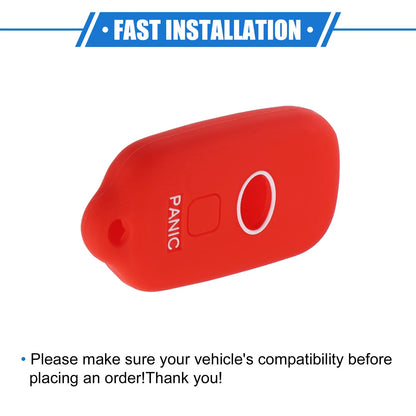 2 x Remote Key Fob Cases for Toyota 4Runner, Sequoia, 4 Button, Red