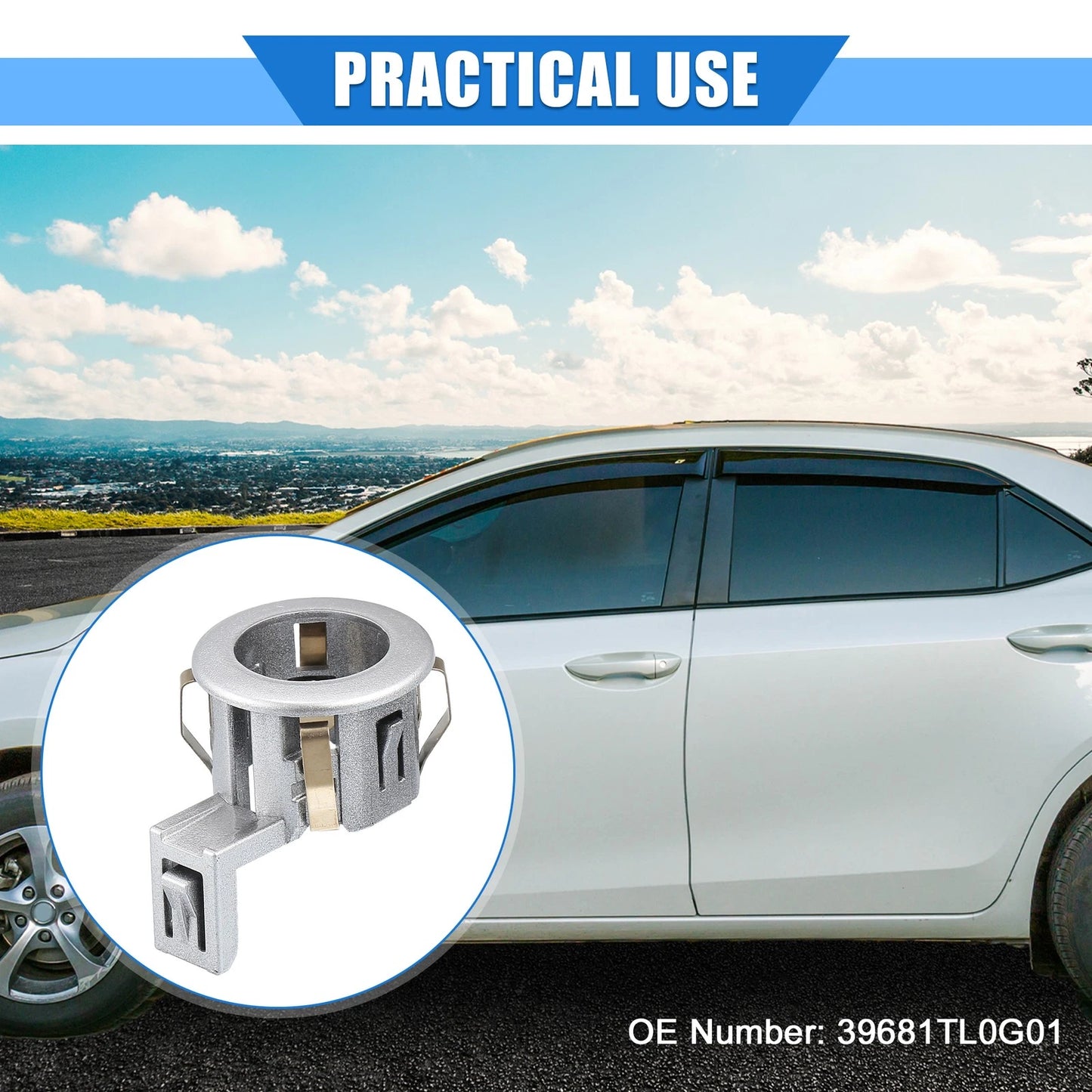 4 Pcs Parking Sensor Retainer Holder for Honda Odyssey Silver Tone (2011-2017)