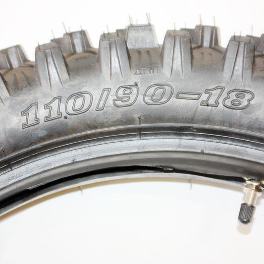 110/90-18" Rear Knobby Tire + Tube for PIT Trail MX Dirt Bike