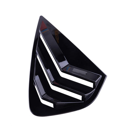 Gloss Black Side Window Louver Shutter Covers for Kia Forte (2019-2022)