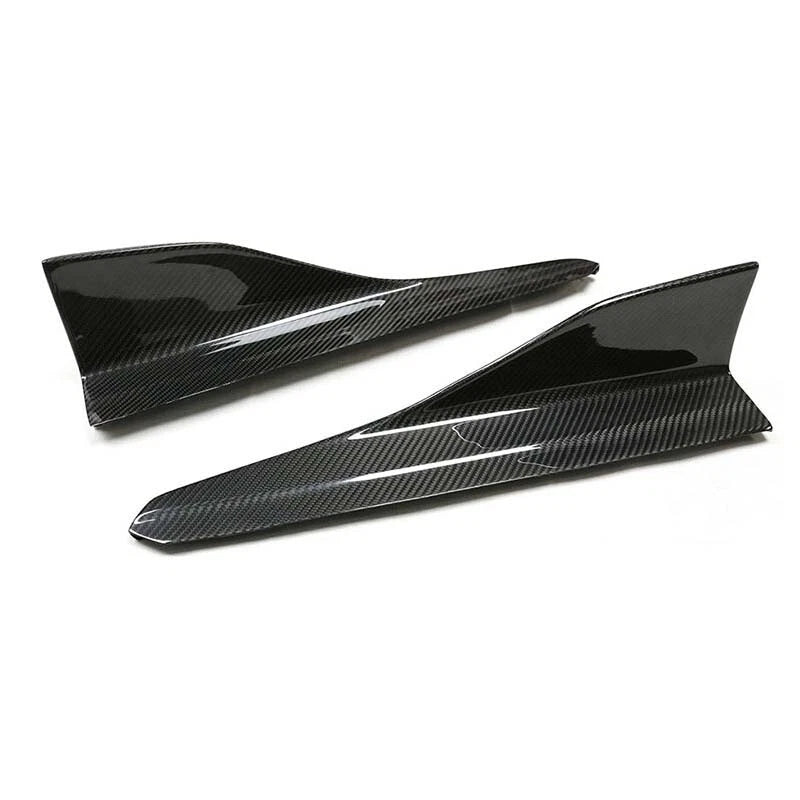 Carbon Fiber Side Skirt Splitter Lip Spoilers Trim For 2016-2020 BMW F87 M2