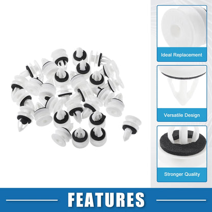 30 x Door Panel Clips for Chevrolet Plastic White Vehicle Clips