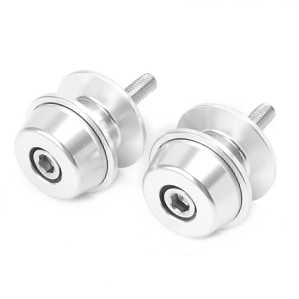 6mm Swingarm Spools for Suzuki GSXR600 GSXR750 (1992-2019) Silver