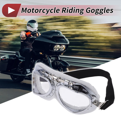 Goggles 1 x Motorcycle Goggles Transparent Lens Frame PU Cycling Sunglasses