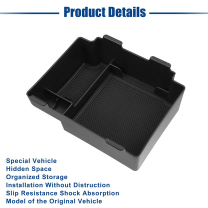 Front Center Console Tray ABS Rubber Black for Acura RDX (2019-2019)