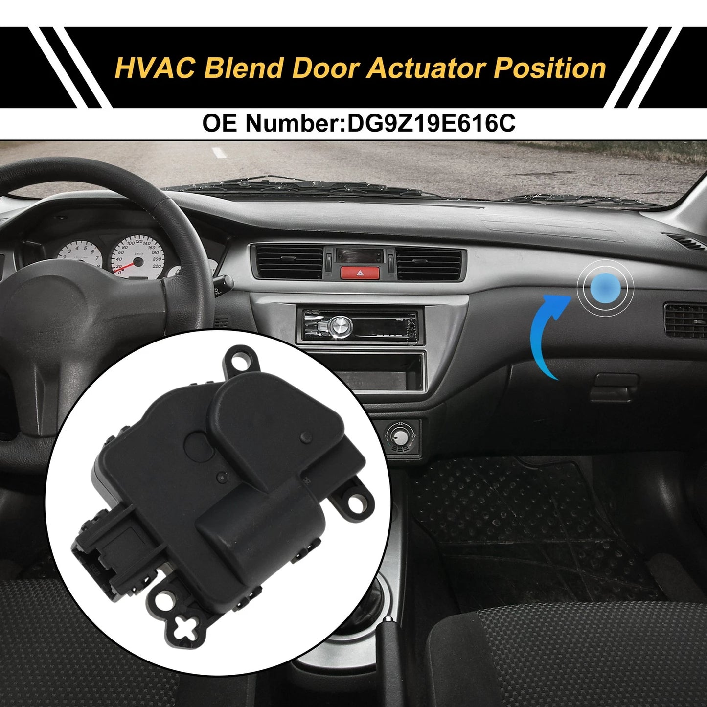 HVAC Heater Blend Door Actuator for Ford Edge (2015-2023)