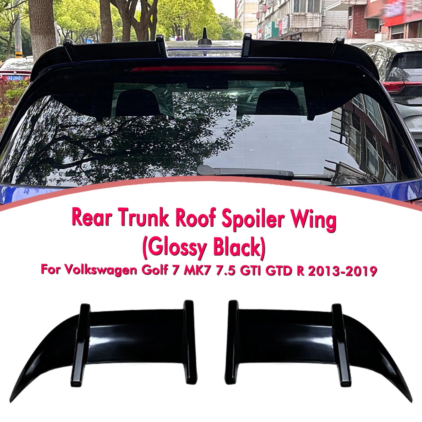 Rear Boot Spoiler Lip for VW Golf MK7 MK7.5 GTI GTD R (2013-2019)