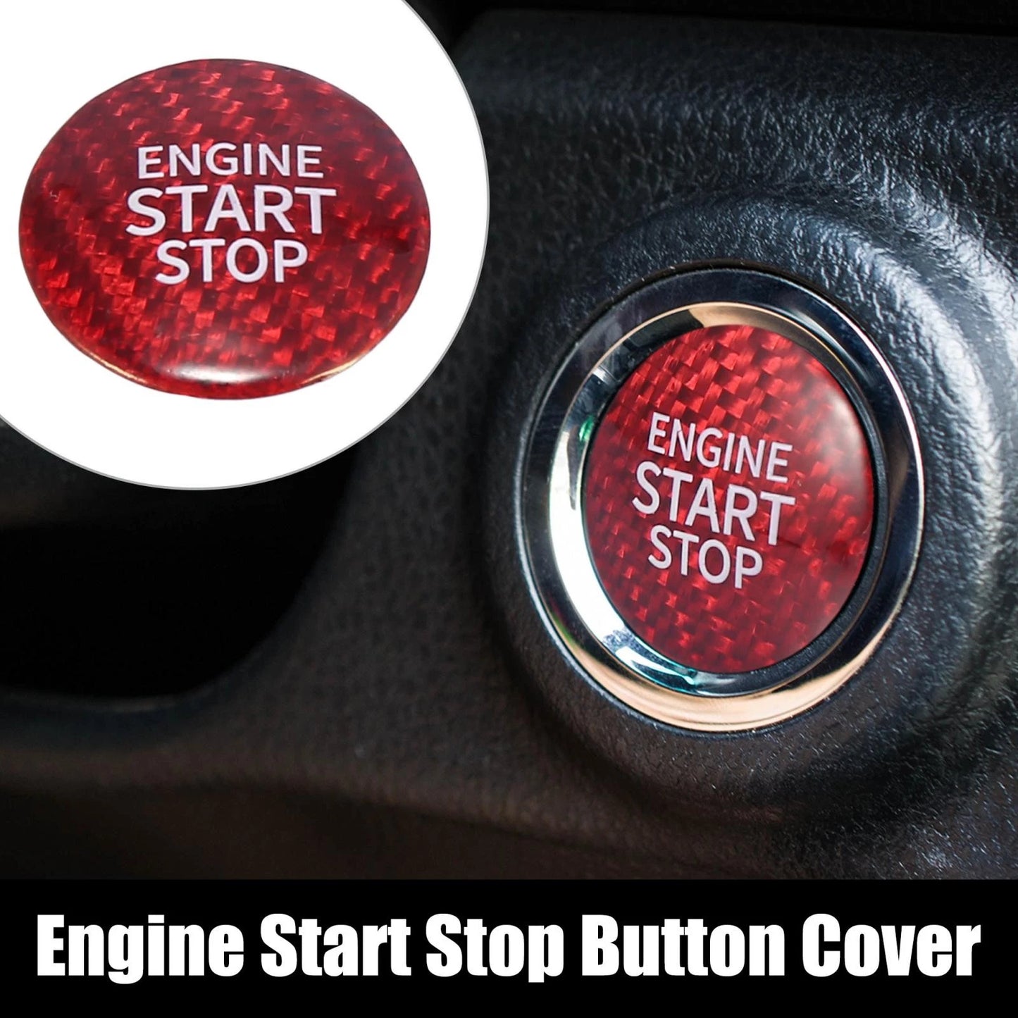 Start Button Cover / Red / Start Button Cover for Toyota Corolla Avalon