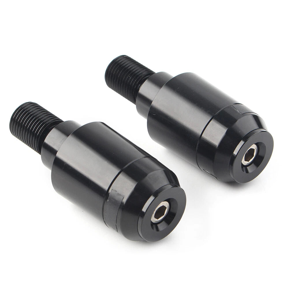 Black CNC Handlebar Grips & Plug Ends for Yamaha XSR900 (2016-2023)