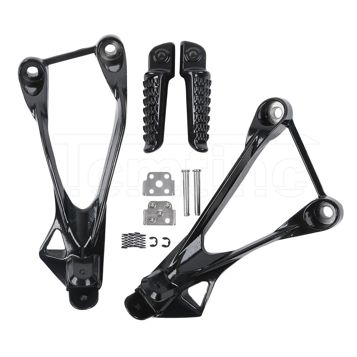 Black Rear Passenger Footpegs for Kawasaki Ninja ZX6R (2005-2008)