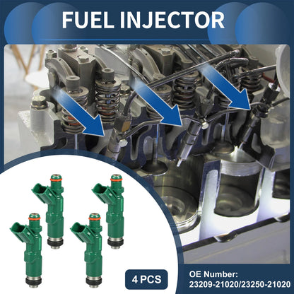 Fuel Injector 4 x for TOYOTA Yaris Hatchback 1.5 (2001-2005)
