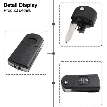 Key Shell 2 x Keys Fob Case Internals