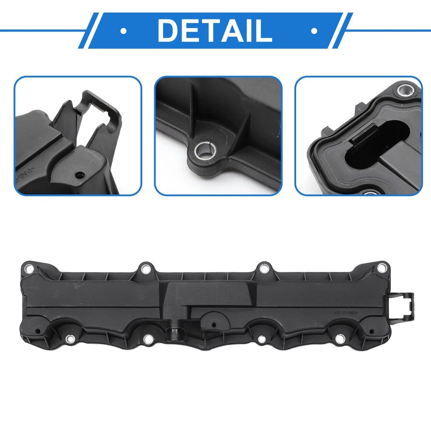 Engine Valve Cover for Peugeot 207 (2008-2013) Plastic 1 Pcs