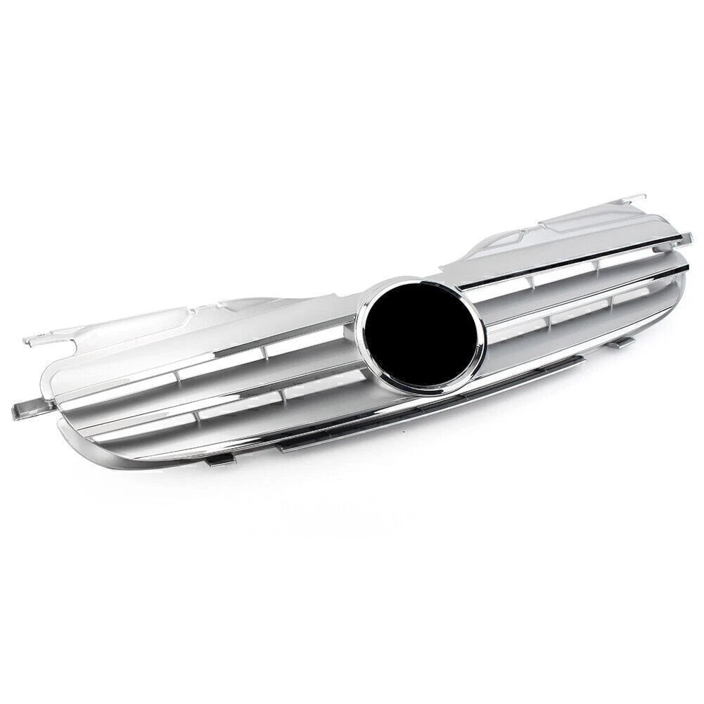 Silver 3-PIN Upper Front Grill for Mercedes Benz R170 W170 SLK Class (1998-2004)