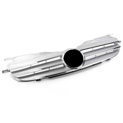 Silver 3-PIN Upper Front Grill for Mercedes Benz R170 W170 SLK Class (1998-2004)