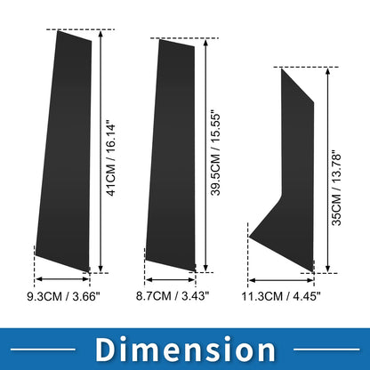 6pcs Door Pillar Window Trim for Ford Mondeo Fusion (2013-2020) Black