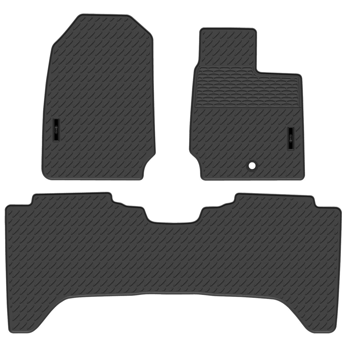 Front & Rear Floor Mats Rubber Black for Mazda BT-50 B19 B30 Dual Cab